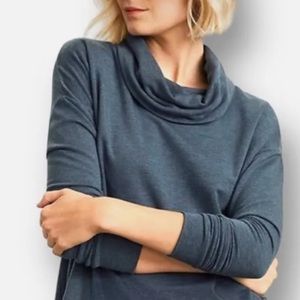 Garnet Hill Relaxed Fit Cowl Neck Top - Size Large